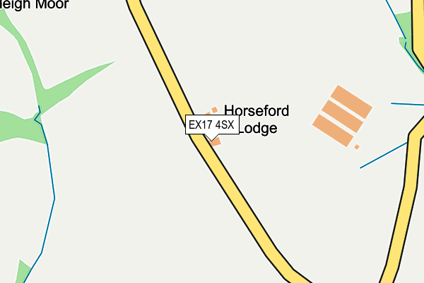 EX17 4SX map - OS OpenMap – Local (Ordnance Survey)