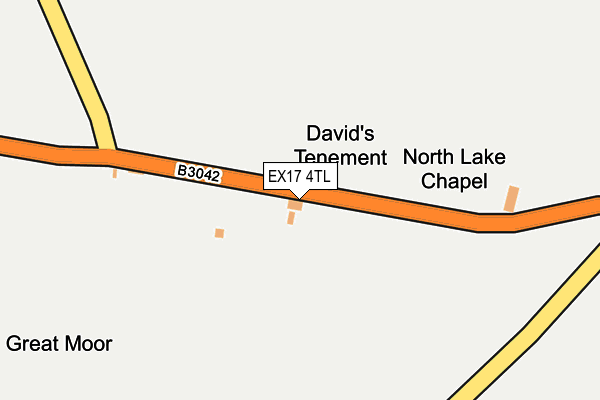 EX17 4TL map - OS OpenMap – Local (Ordnance Survey)