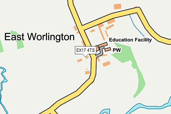 EX17 4TS map - OS OpenMap – Local (Ordnance Survey)