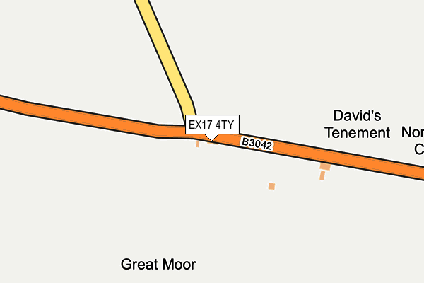 EX17 4TY map - OS OpenMap – Local (Ordnance Survey)