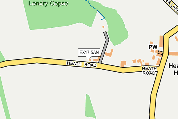 EX17 5AN map - OS OpenMap – Local (Ordnance Survey)