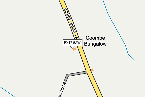 EX17 5AW map - OS OpenMap – Local (Ordnance Survey)