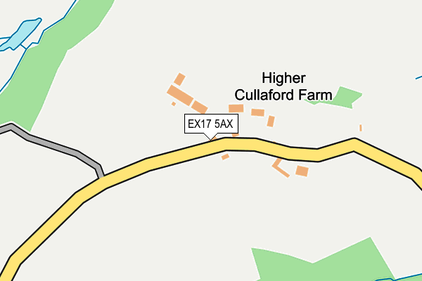 EX17 5AX map - OS OpenMap – Local (Ordnance Survey)
