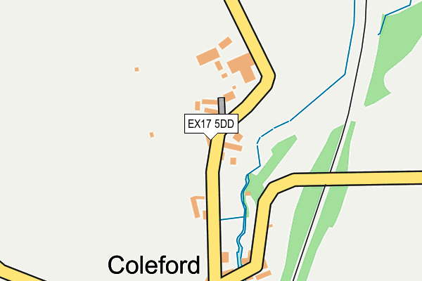 EX17 5DD map - OS OpenMap – Local (Ordnance Survey)