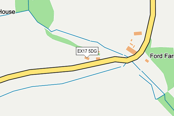 EX17 5DG map - OS OpenMap – Local (Ordnance Survey)