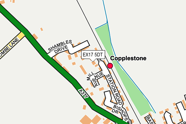 EX17 5DT map - OS OpenMap – Local (Ordnance Survey)