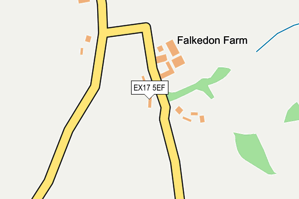 EX17 5EF map - OS OpenMap – Local (Ordnance Survey)