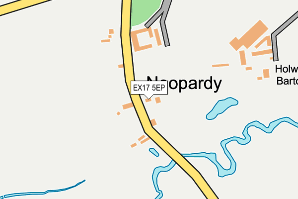 EX17 5EP map - OS OpenMap – Local (Ordnance Survey)