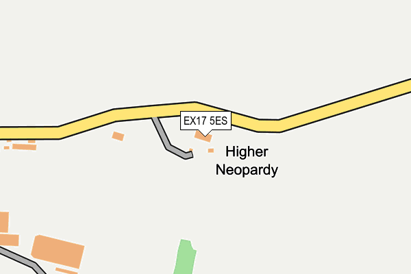EX17 5ES map - OS OpenMap – Local (Ordnance Survey)