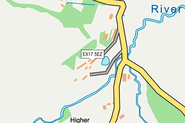 EX17 5EZ map - OS OpenMap – Local (Ordnance Survey)