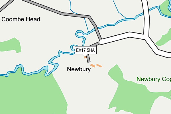 EX17 5HA map - OS OpenMap – Local (Ordnance Survey)