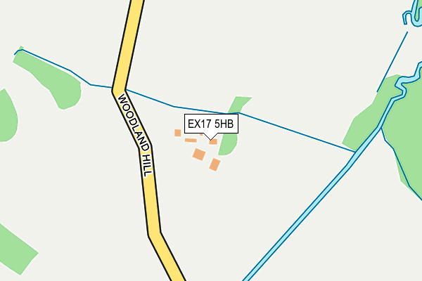 EX17 5HB map - OS OpenMap – Local (Ordnance Survey)