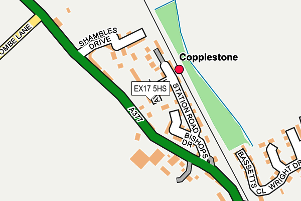 EX17 5HS map - OS OpenMap – Local (Ordnance Survey)