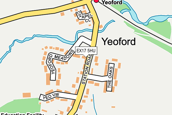 EX17 5HU map - OS OpenMap – Local (Ordnance Survey)