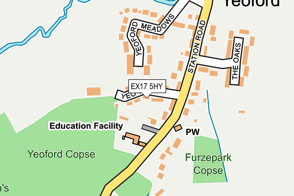 EX17 5HY map - OS OpenMap – Local (Ordnance Survey)