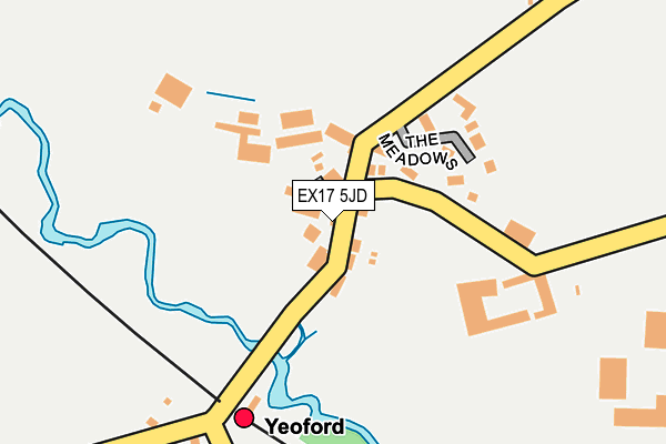 EX17 5JD map - OS OpenMap – Local (Ordnance Survey)