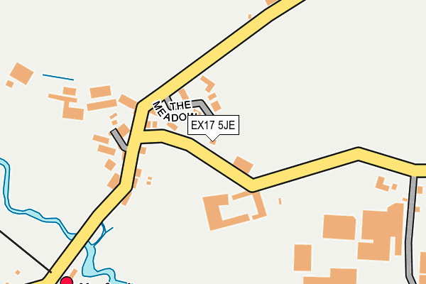 EX17 5JE map - OS OpenMap – Local (Ordnance Survey)