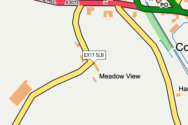 EX17 5LB map - OS OpenMap – Local (Ordnance Survey)