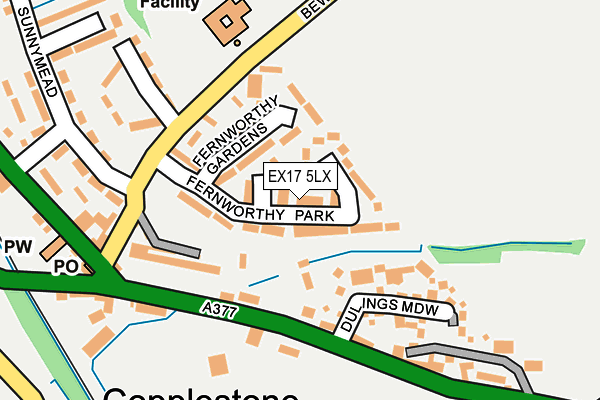EX17 5LX map - OS OpenMap – Local (Ordnance Survey)