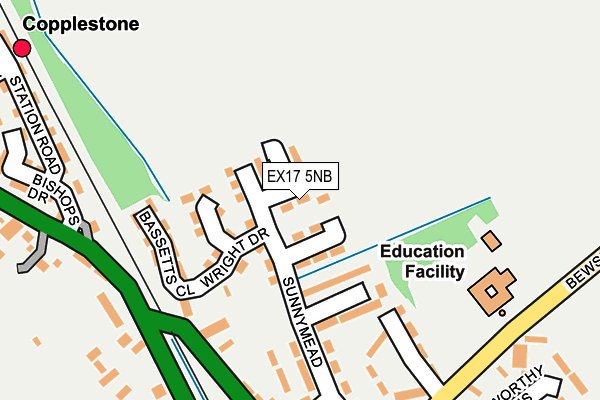 EX17 5NB map - OS OpenMap – Local (Ordnance Survey)