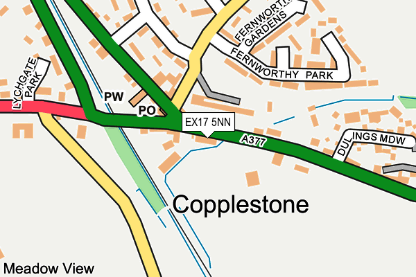 EX17 5NN map - OS OpenMap – Local (Ordnance Survey)