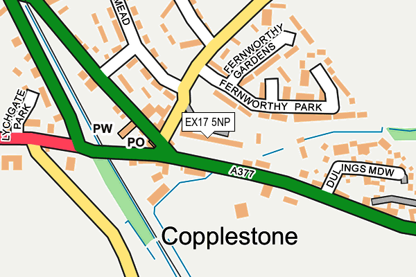 EX17 5NP map - OS OpenMap – Local (Ordnance Survey)