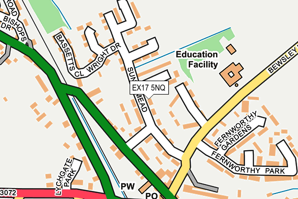 EX17 5NQ map - OS OpenMap – Local (Ordnance Survey)