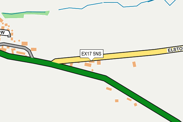 EX17 5NS map - OS OpenMap – Local (Ordnance Survey)