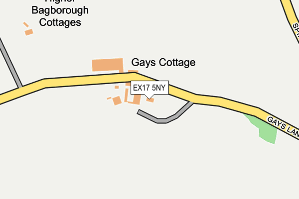 EX17 5NY map - OS OpenMap – Local (Ordnance Survey)