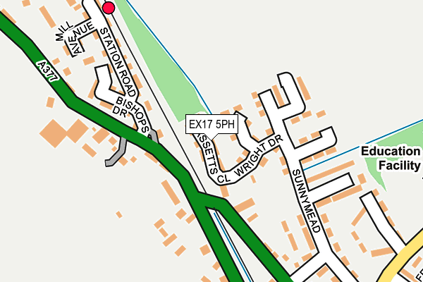 EX17 5PH map - OS OpenMap – Local (Ordnance Survey)