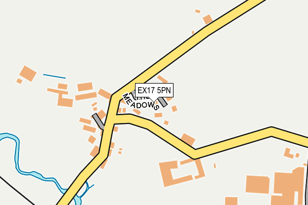 EX17 5PN map - OS OpenMap – Local (Ordnance Survey)