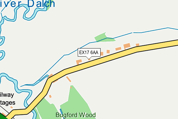 EX17 6AA map - OS OpenMap – Local (Ordnance Survey)