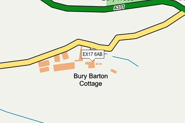 EX17 6AB map - OS OpenMap – Local (Ordnance Survey)