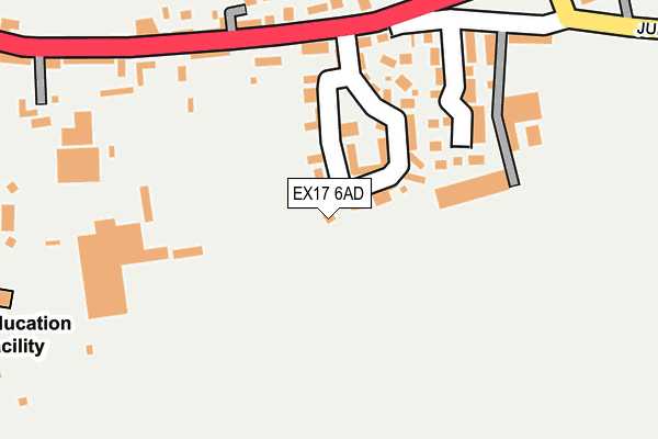EX17 6AD map - OS OpenMap – Local (Ordnance Survey)