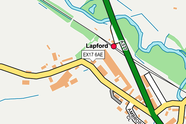 EX17 6AE map - OS OpenMap – Local (Ordnance Survey)