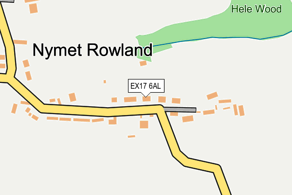 EX17 6AL map - OS OpenMap – Local (Ordnance Survey)