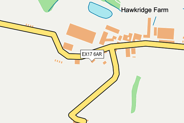 EX17 6AR map - OS OpenMap – Local (Ordnance Survey)