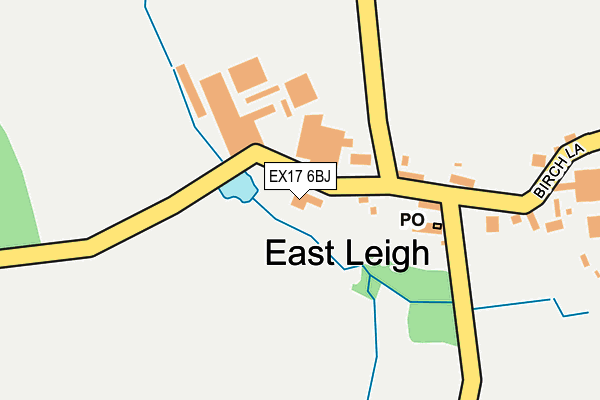 EX17 6BJ map - OS OpenMap – Local (Ordnance Survey)