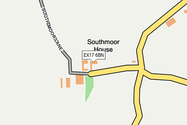 EX17 6BN map - OS OpenMap – Local (Ordnance Survey)