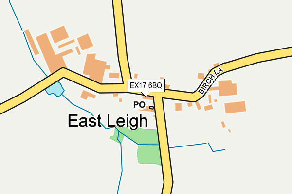 EX17 6BQ map - OS OpenMap – Local (Ordnance Survey)