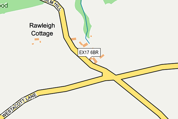 EX17 6BR map - OS OpenMap – Local (Ordnance Survey)