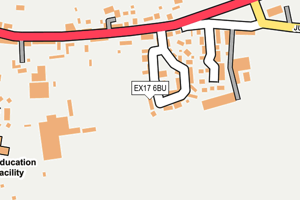 EX17 6BU map - OS OpenMap – Local (Ordnance Survey)