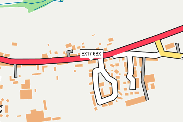 EX17 6BX map - OS OpenMap – Local (Ordnance Survey)