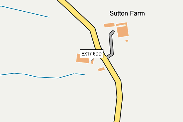 EX17 6DD map - OS OpenMap – Local (Ordnance Survey)