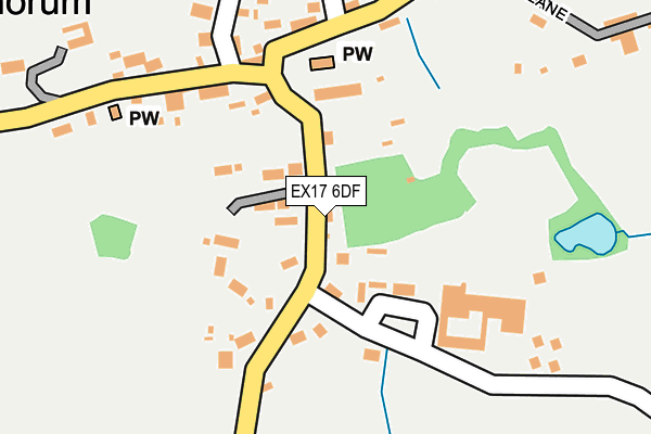 EX17 6DF map - OS OpenMap – Local (Ordnance Survey)