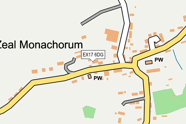 EX17 6DG map - OS OpenMap – Local (Ordnance Survey)