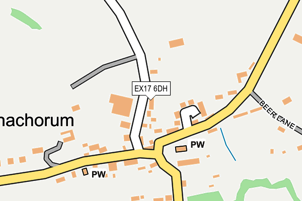 EX17 6DH map - OS OpenMap – Local (Ordnance Survey)