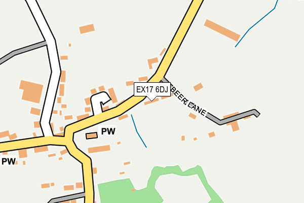 EX17 6DJ map - OS OpenMap – Local (Ordnance Survey)