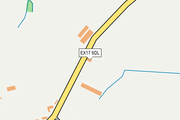 EX17 6DL map - OS OpenMap – Local (Ordnance Survey)
