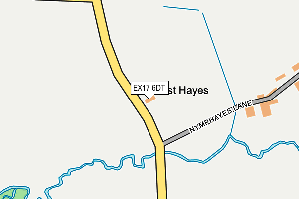 EX17 6DT map - OS OpenMap – Local (Ordnance Survey)